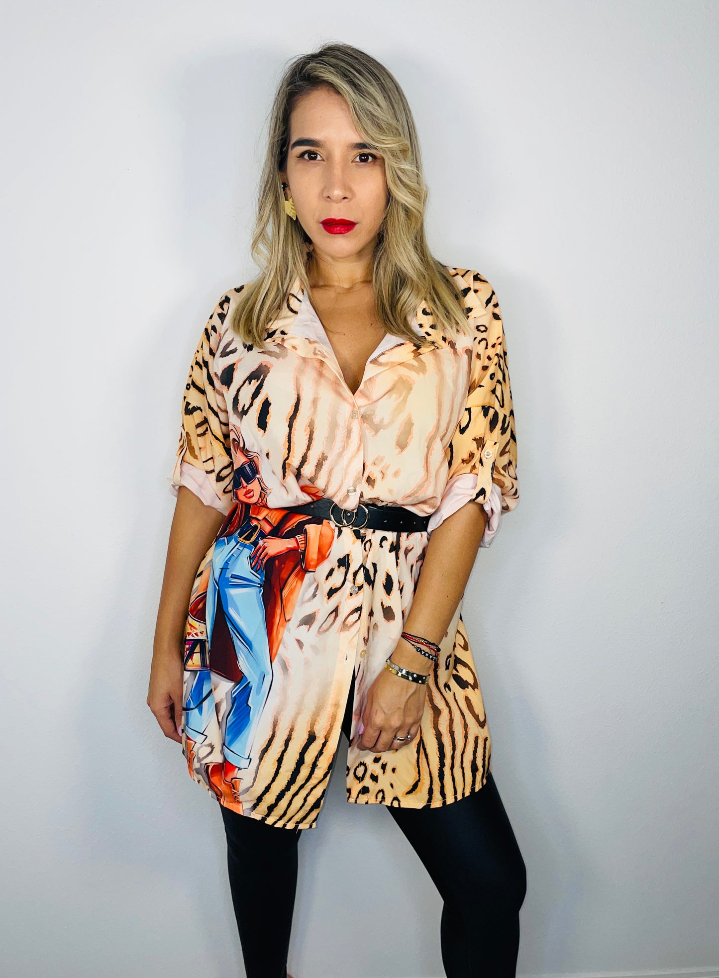Animal print dress
