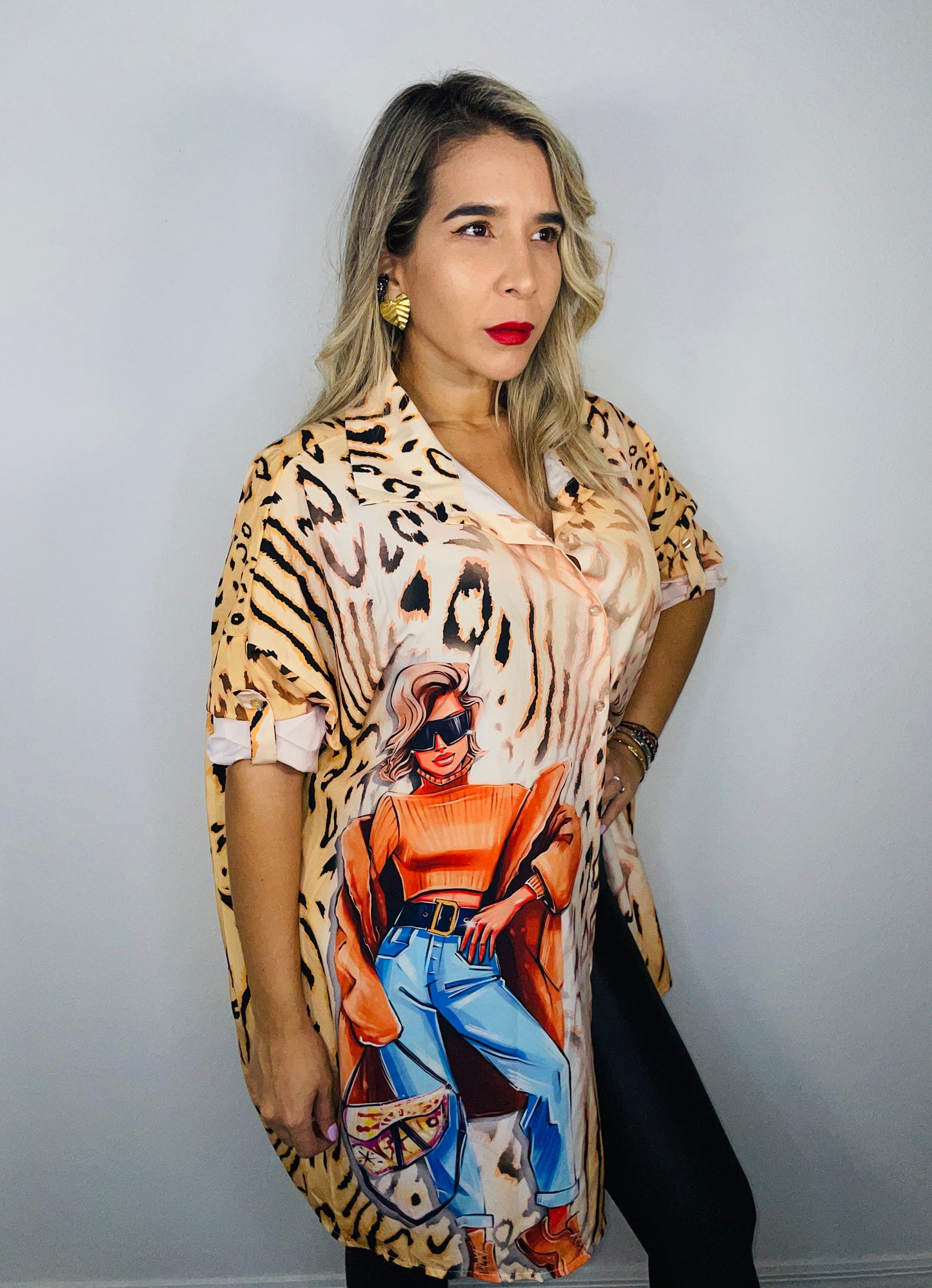Animal print dress
