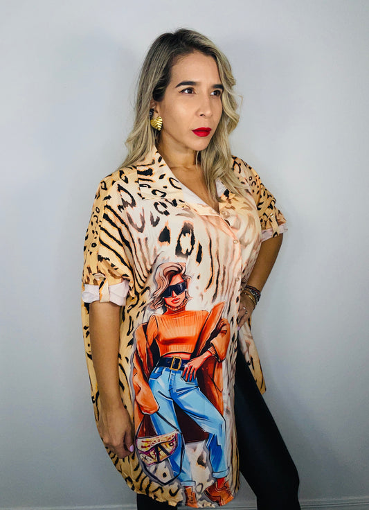 Animal print dress