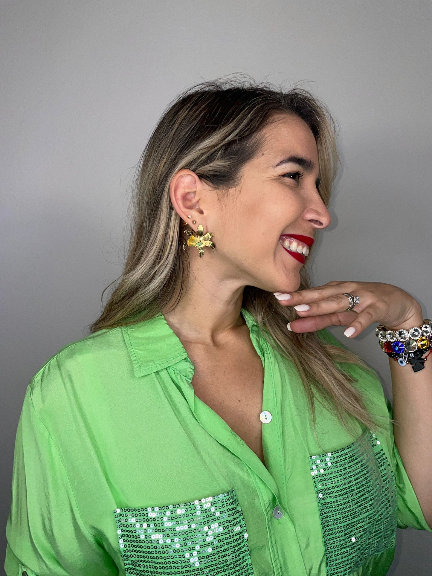 Sequins Silk shirt